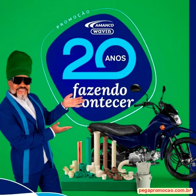 Prêmios da promoção Amanco Wavin 20 Anos: cartões de R$ 20 mil, R$ 11 mil e vales de R$ 200