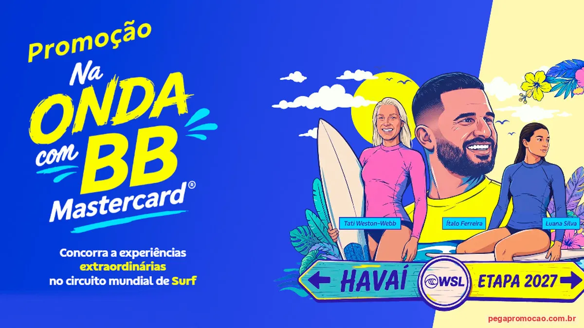 Sorteio: Sorteio BB Mastercard: concorra a viagens para as etapas da WSL de surfe