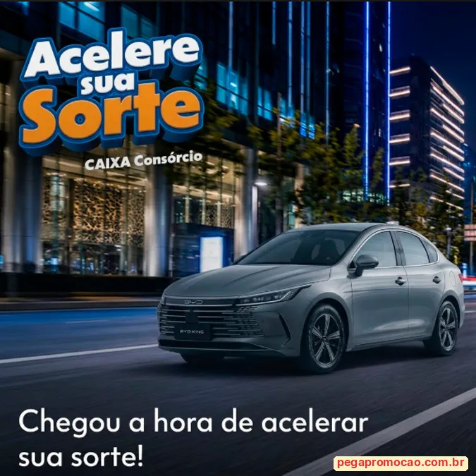 Prêmio da promoção Acelere Sua Sorte: Gift Card de R$ 200 mil para comprar um BYD