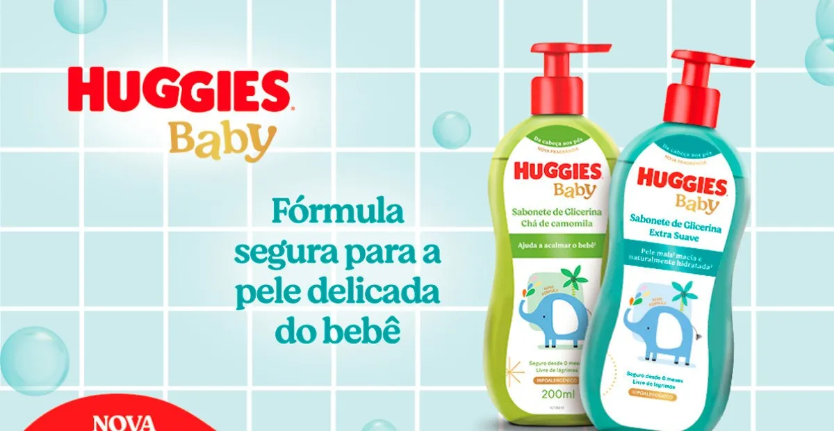 Amostra Grátis: Amostra Grátis Huggies Baby: inscreva-se para testar os novos sabonetes líquidos