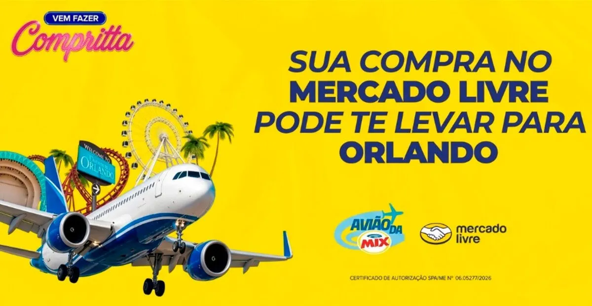 Sorteio: Sorteio Mercado Livre e Mix FM: concorra a 4 viagens para Orlando com acompanhante