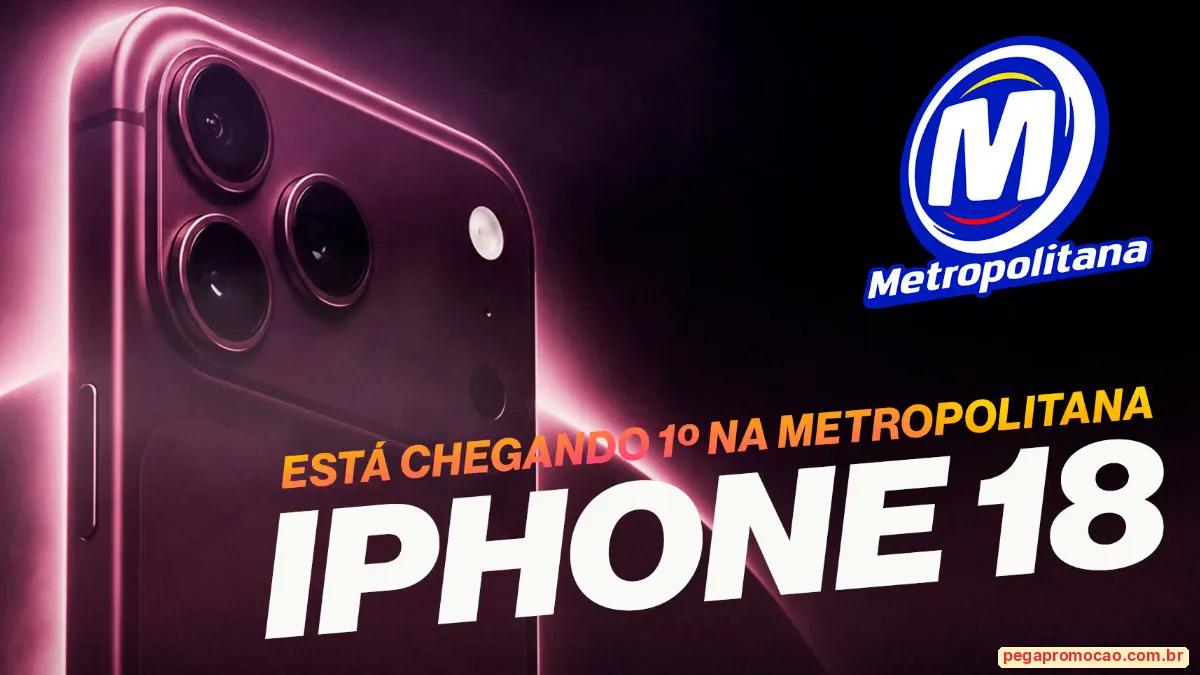 Sorteio: Sorteio Metropolitana FM: Concorra a um iPhone 18 anotando os horários do sinal na rádio