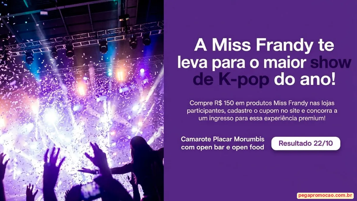 Sorteio: Sorteio Miss Frandy: concorra a ingressos de camarote para show de K-pop no MorumBIS