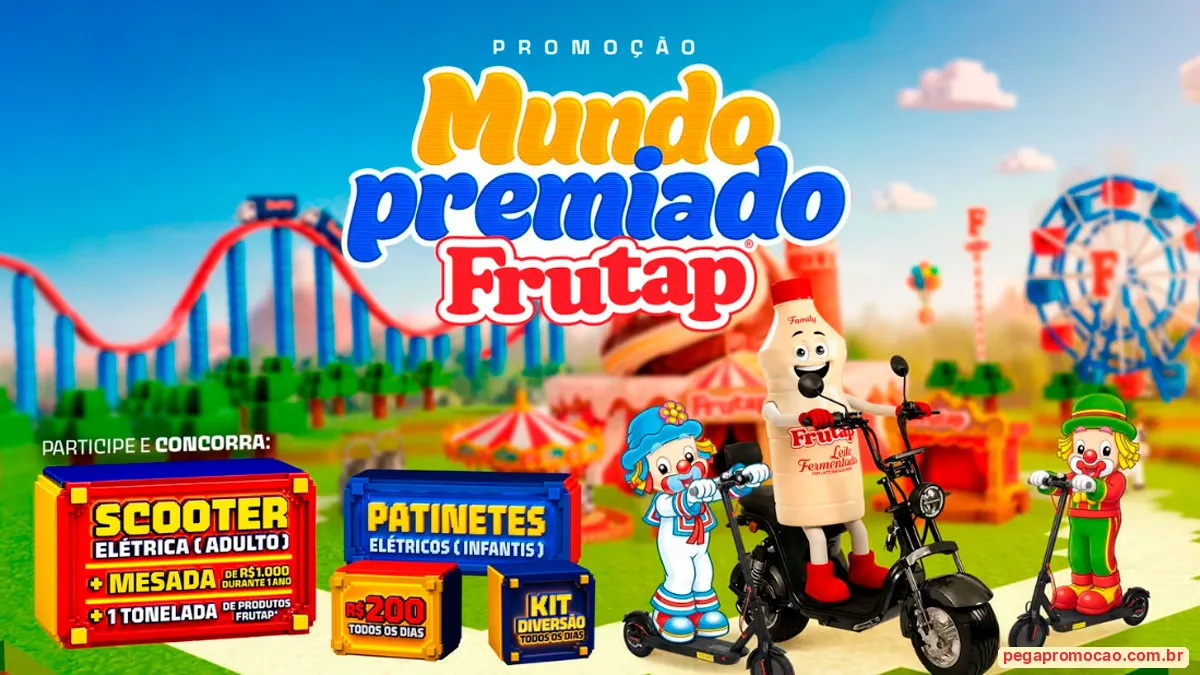 Sorteio: Sorteio Frutap: concorra a scooter elétrica, mesada de R$ 1.000 e 1 tonelada de produtos