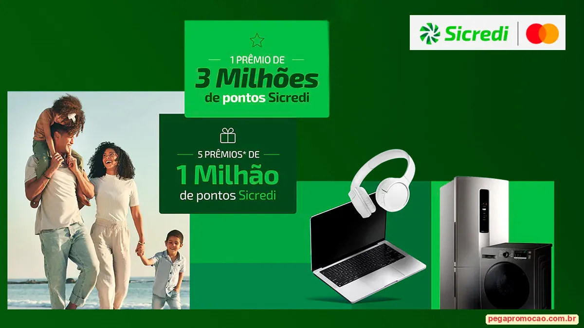 Sorteio: Sorteio Sicredi Mastercard: Concorra a 3 Milhões de Pontos em Compras