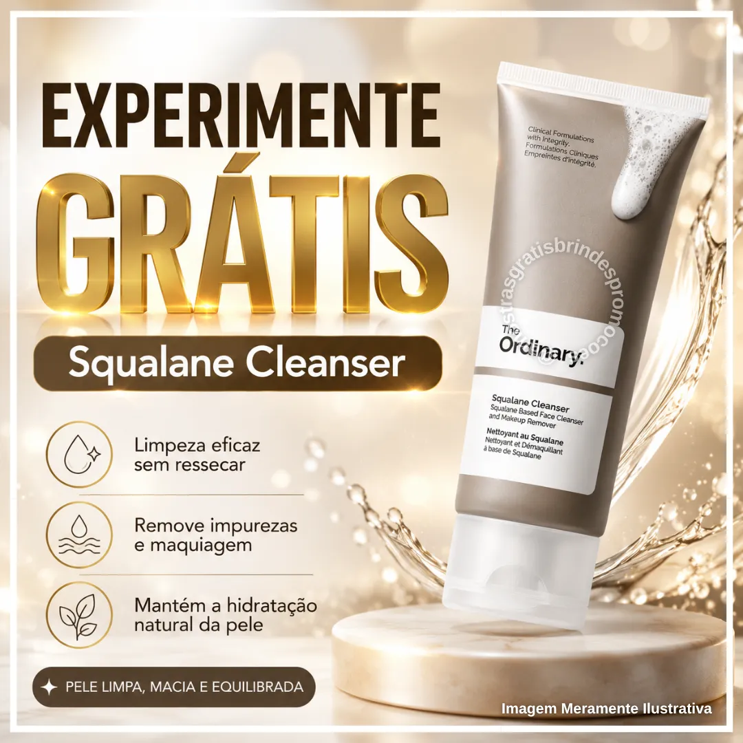 Amostra Grátis: Amostra Grátis The Ordinary: bálsamo de limpeza Squalane Cleanser 150ml