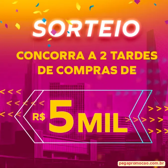 Prêmio da promoção Vivaz Tarde de Compras: cartões pré-pagos de R$ 5 mil